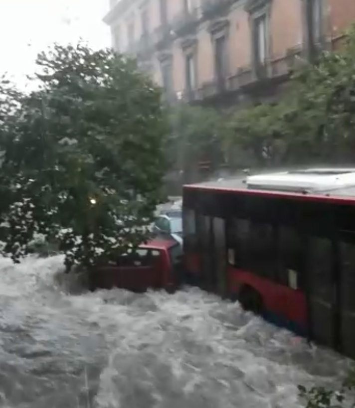 forte alluvione a Catania
